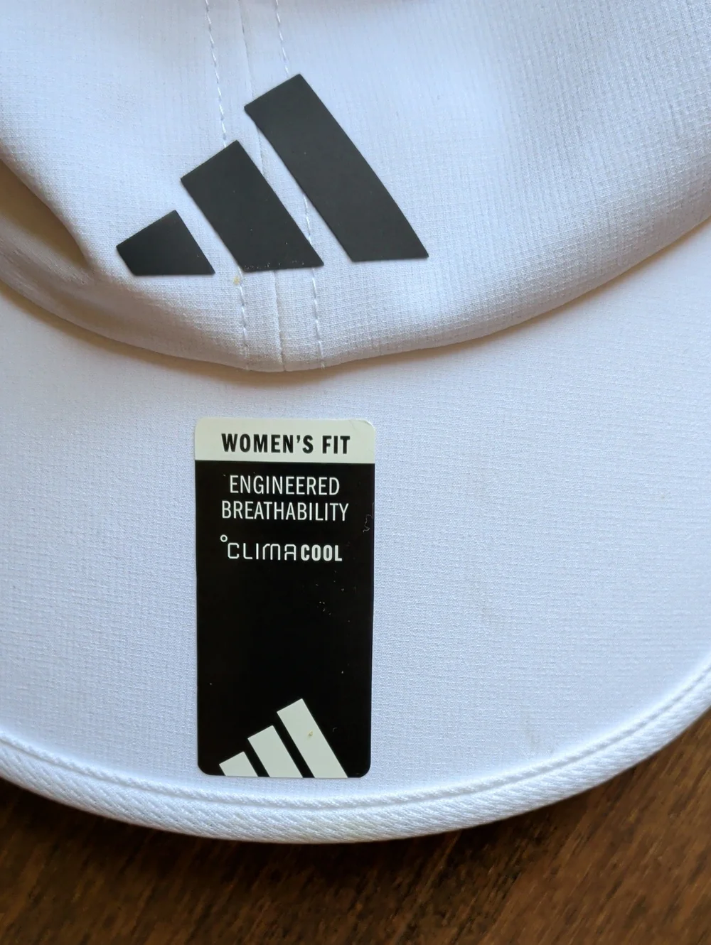 adidas White Women's Performance Baseball Cap with Black Logo